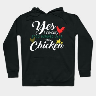 'All These Chickens' Funny Pet Farmer Gift Hoodie